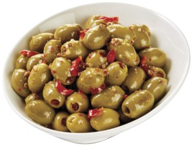 Coles Green Olives with Chilli & Garlic