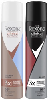 Rexona Clinical Protection Antiperspirant Aerosol Deodorant 180mL