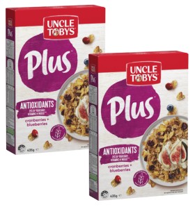 Uncle Tobys Plus Cereal 410g-435g