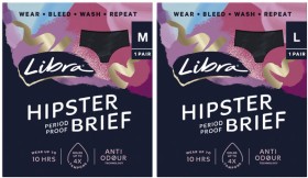 Libra Period Proof Hipster Briefs Assorted Sizes 1 Pack