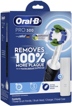 Oral B Pro 300 Electric Toothbrush Black 1 Pack