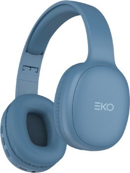 EKO-Wireless-Bluetooth-Headphones-Blue on sale