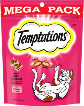 Temptations-Assorted-Cat-Treats-180g-Hearty-Beef on sale