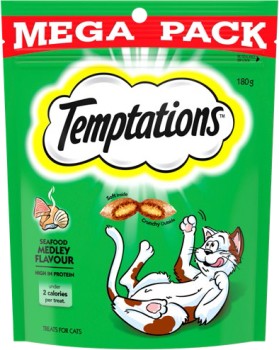 Temptations-Assorted-Cat-Treats-180g-Seafood-Medley on sale