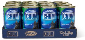 Chum-12-Pack-Lamb-Dog-Food-Cans-12kg on sale