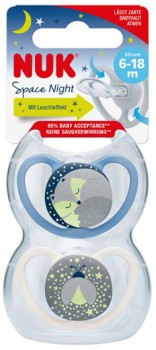 NUK-2-Pack-Space-Nights-Soother-6-18-Months on sale