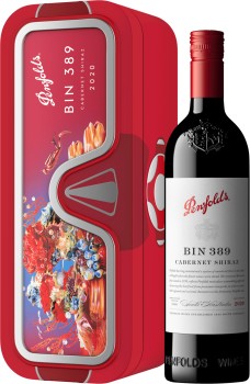 Penfolds-Bin-389-Cabernet-Sauvignon-Shiraz-Gift-Box-2020 on sale
