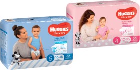 Huggies-Ultra-Dry-or-Ultimate-Nappies-30-54-Pack-Selected-Varieties on sale