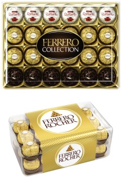 Ferrero-Rocher-30-Pack-Gift-Box-375g-or-Ferrero-Collection-24-Pack-Gift-Box-269g on sale