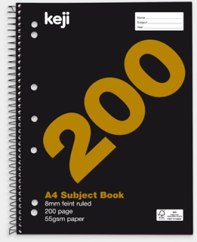 J.Burrows A5 Spiral Notebook 200 Page