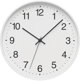 Degree-Subway-25cm-Clock-White on sale