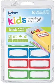 Avery+Kids+Durable+Flexible+Labels+Assorted+60+Pack