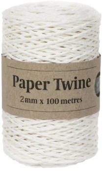 Paper+Twine+2mm+x+100+m+White