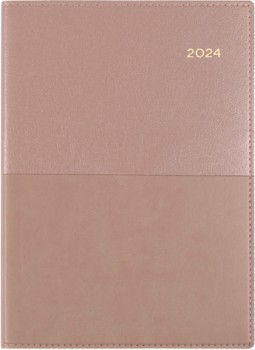 Collins+A4+Day+to+Page+2024+Vanessa+Diary+Rose+Gold