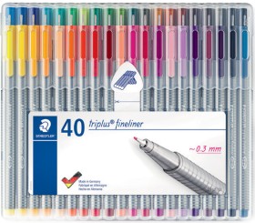 Staedtler+Triplus+334+Fineliners+Assorted+40+Pack