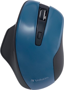 Verbatim-Silent-Ergonomic-Wireless-Mouse-Blue on sale