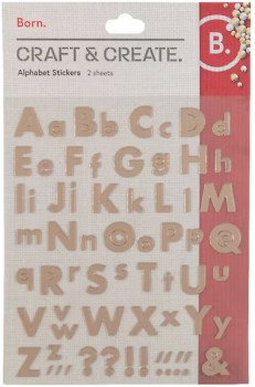 Born-Foam-Alphabet-Stickers-Bronze on sale