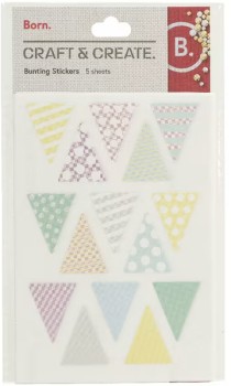 Born-Bunting-Stickers-Pastel on sale