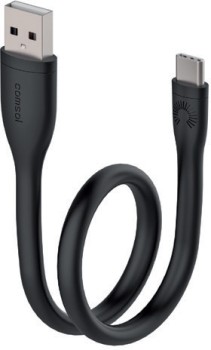 Comsol+Silicone+USB-A+to+USB-C+Cable+25cm+Black