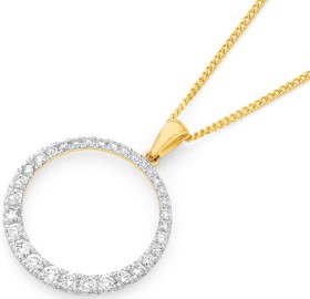 9ct-Gold-Diamond-Circle-of-Love-Pendant on sale