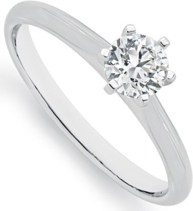 18ct-Gold-Near-Colourless-Diamond-Solitaire-Ring on sale