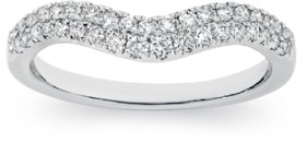 9ct-White-Gold-Diamond-Curved-Two-Row-Band on sale