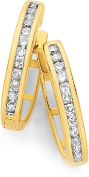 9ct-Gold-Diamond-Hoop-Earrings on sale