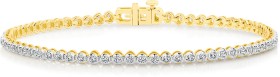9ct-Gold-Diamond-Fine-Tennis-Bracelet on sale