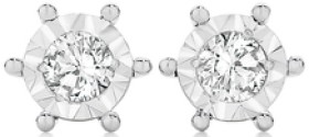 9ct-Gold-Diamond-Round-Stud-Earrings on sale