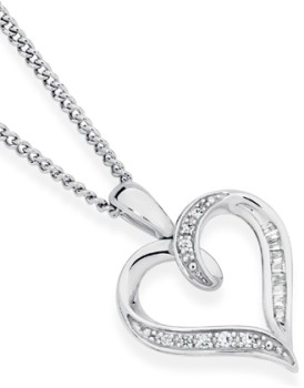 9ct-White-Gold-Diamond-Open-Heart-Pendant on sale