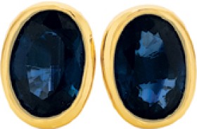 9ct-Gold-Sapphire-Stud-Earrings on sale