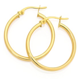 9ct-Gold-20mm-Hoop-Earrings on sale