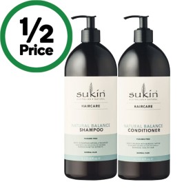 Sukin Shampoo or Conditoner 1 Litre