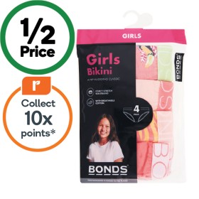 Bonds Girls' Brief Pk 4