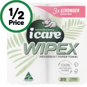 iCare Wipex Paper Towel Pk 2