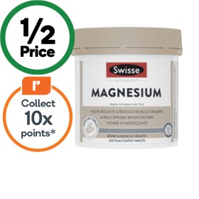 Swisse Ultiboost Magnesium Tablets Pk 200~