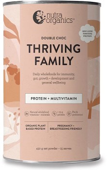 Nutra-Organics-Thriving-Family-Protein-Double-Choco-450g on sale