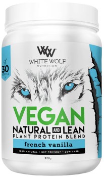 White-Wolf-Nutrition-Vegan-NaturalLean-Protein-French-Vanilla-900g on sale