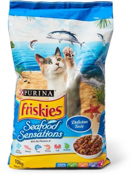 Friskies-Dry-Cat-Food-Seafood-Sensations-10kg on sale