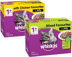 Whiskas-12-Pack-Cat-Food-Pouch-Varieties-85g on sale