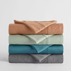 400-Thread-Count-Bamboo-Cotton-Fitted-Sheet-by-Habitat on sale