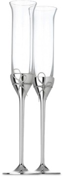Wedgwood-Vera-Wang-Love-Knots-Silver-Toasting-Flute-Pair on sale