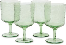 Australian-House-Garden-Crackle-Wine-Glass-Green-Set-of-4 on sale