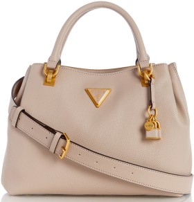 Guess-Cosette-Luxury-Satchel-in-Taupe on sale