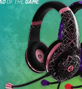 4Gamers-Gaming-Headset-Rose-Gold-Metallic-Abstract on sale