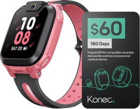 imoo-Z1-4G-Kids-Watch-Bundle-Pink-with-Konec-180-Day-SIM on sale