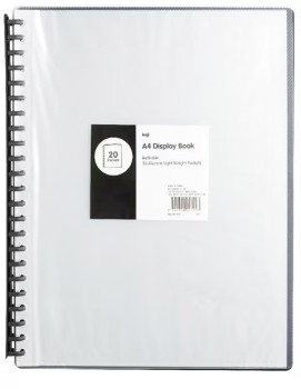Keji-A4-20-Pocket-Display-Book-Clear on sale