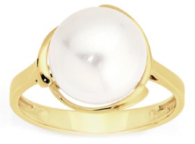 9ct-Gold-Cultured-Freshwater-Pearl-Ring on sale