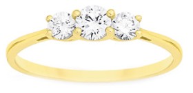 9ct-Gold-Cubic-Zirconia-Trilogy-Band on sale