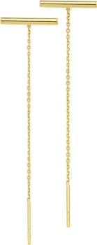 9ct-Gold-Bar-Stud-Thread-Through-Earrings on sale